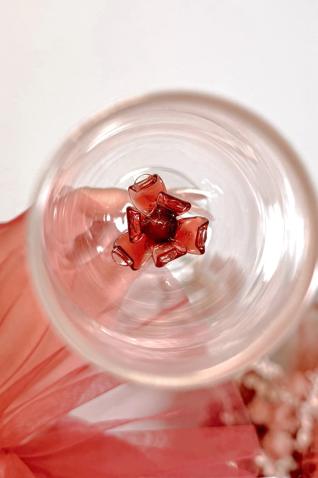 Red Rose Champagne Flute